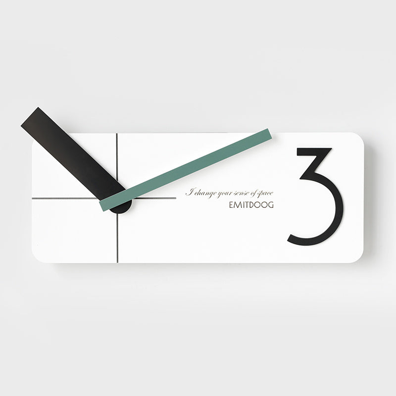 EMITDOOG Long Polygon Wall Clock