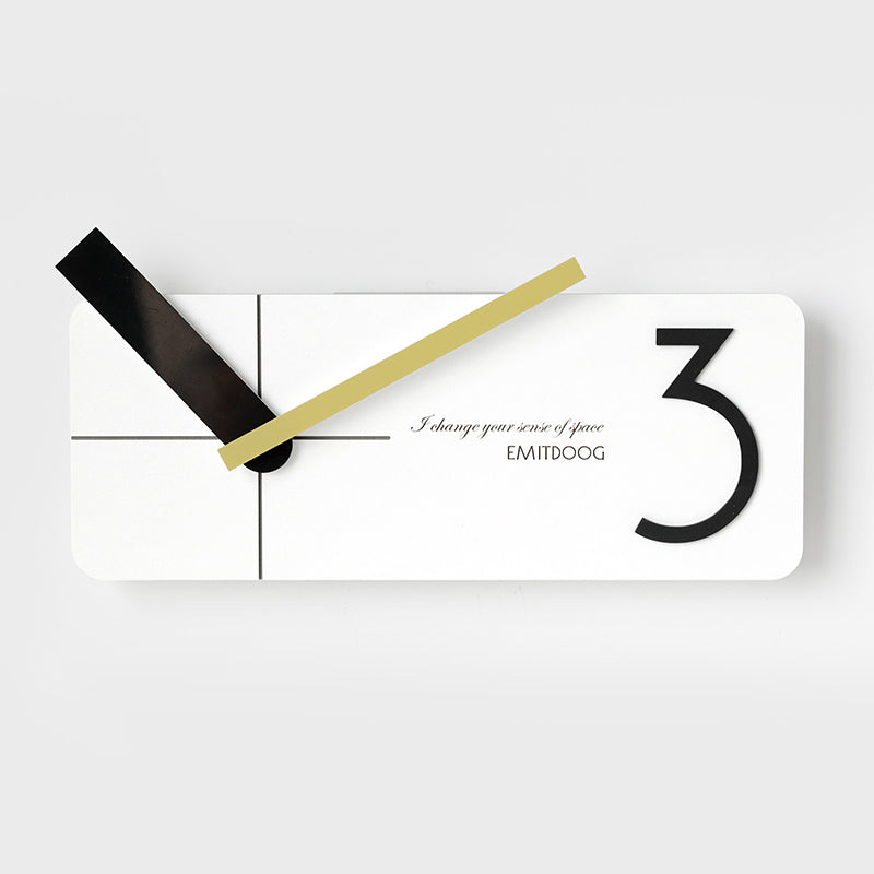 EMITDOOG Long Polygon Wall Clock