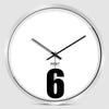 Hicat White Simple Six Clock