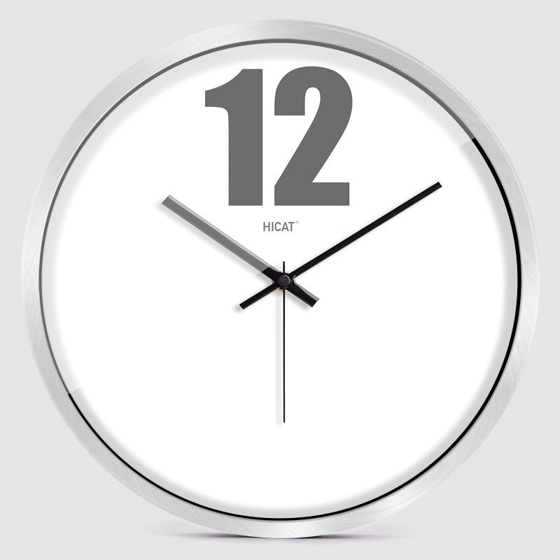 Hicat White Simple Twelve Clock