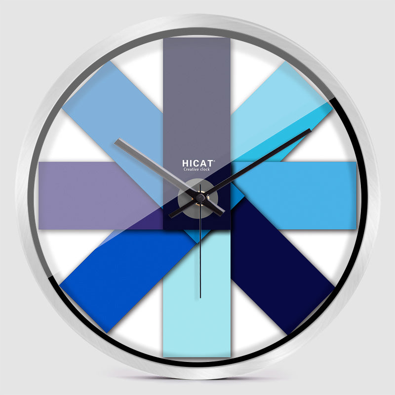 Hicat Octet Blue Contrast Wall Clock