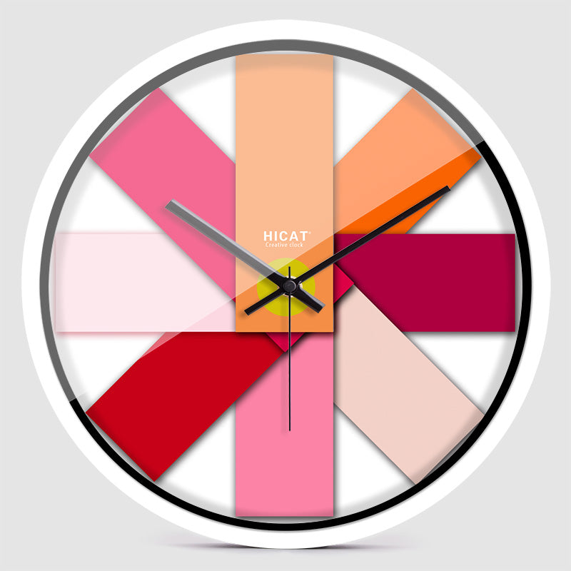Hicat Octet Red Contrast Wall Clock