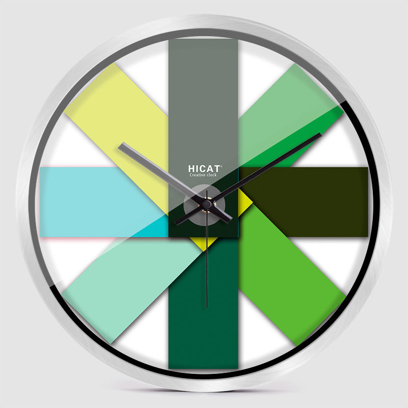 Hicat Octet Green Contrast Wall Clock