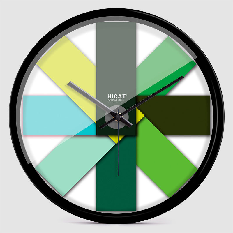 Hicat Octet Green Contrast Wall Clock