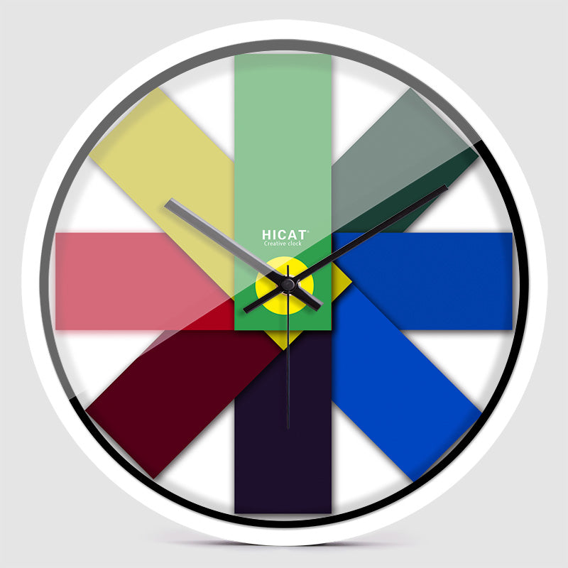 Hicat Octet Rainbow Contrast Wall Clock