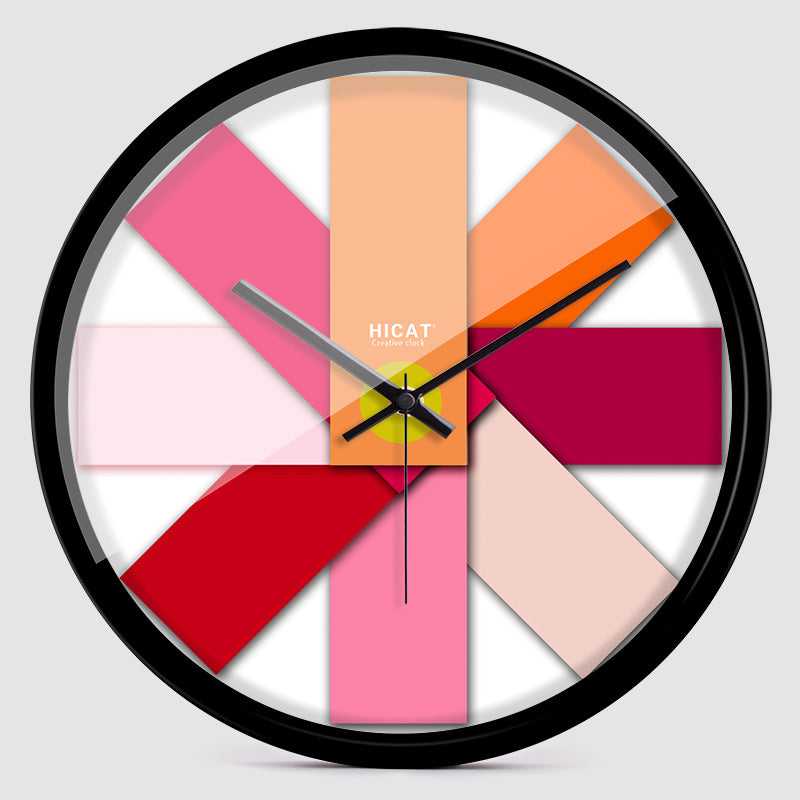 Hicat Octet Red Contrast Wall Clock