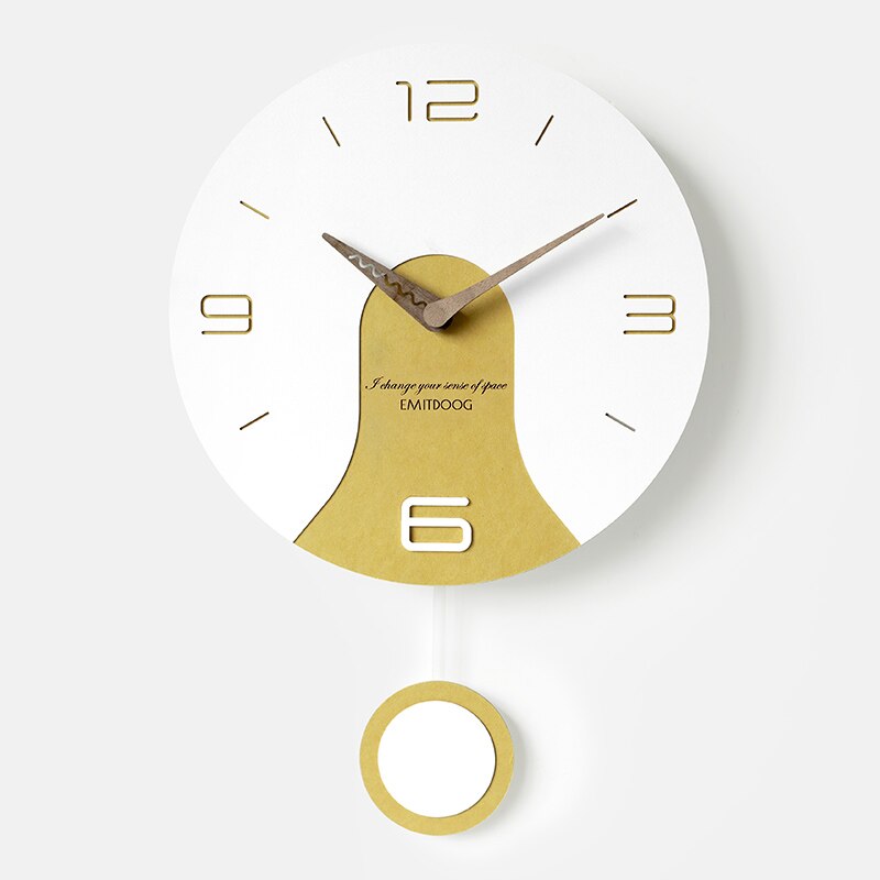 EMITDOOG Round Pendulum Wall Clock