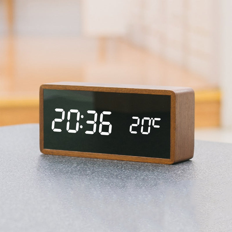 Bamboo Rectangular Digital Clock