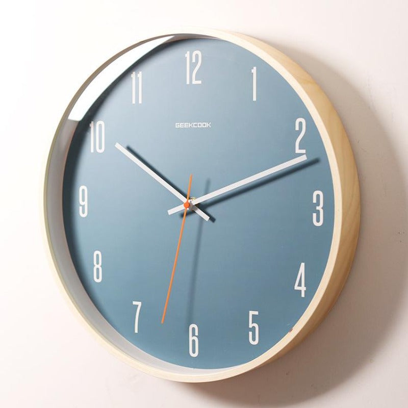 Geekcook Teal Minimalist Wall Clock