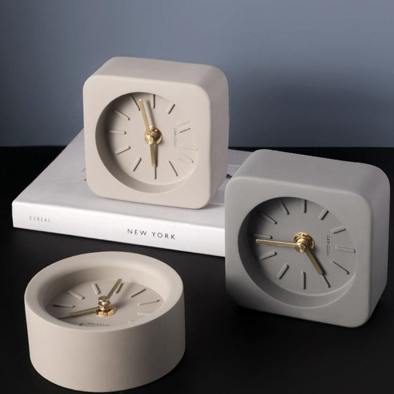 Geekcook Nordic Cement Clock | Nordic industrial style concrete clock ...