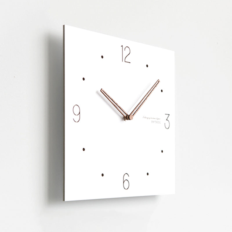 EMITDOOG White Quadrangle 15 Inch Wall Clock