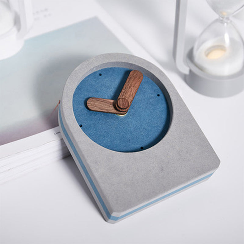 Nome SteelBlue Walnut Clock