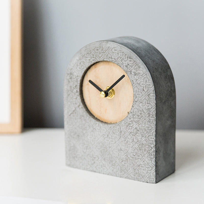 Kefa Copenhagen Cement Wooden Clock