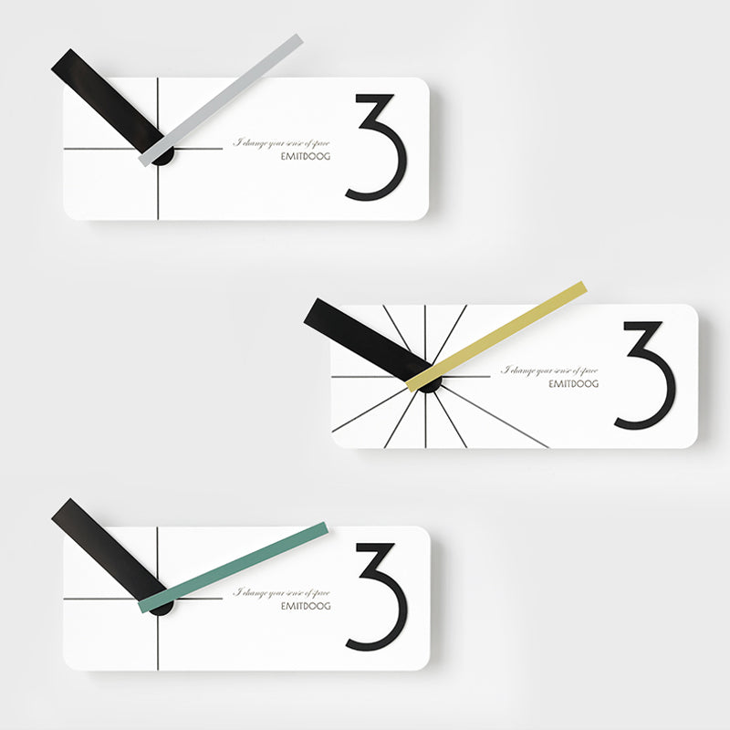 EMITDOOG Long Polygon Wall Clock