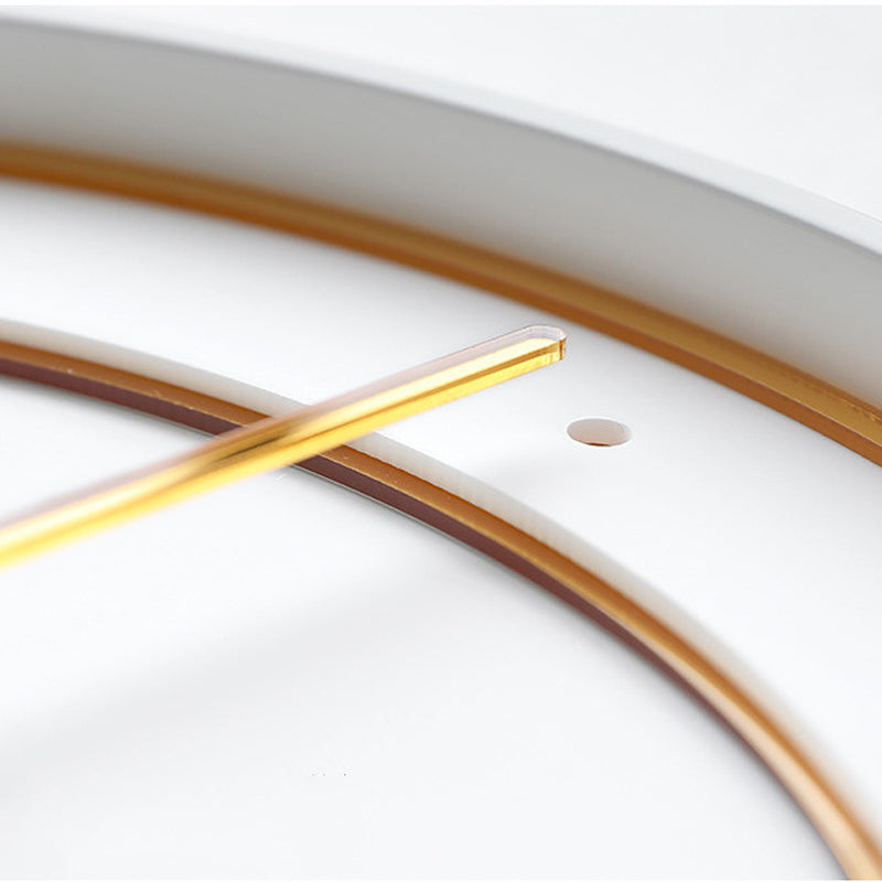 EMITDOOG Minimalist Gold Ring Wall Clock