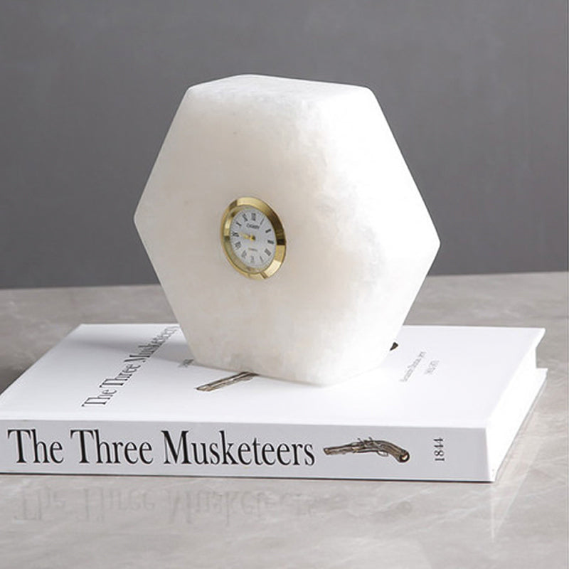 Camry Luxury Spar Crystal Clock Hexagon