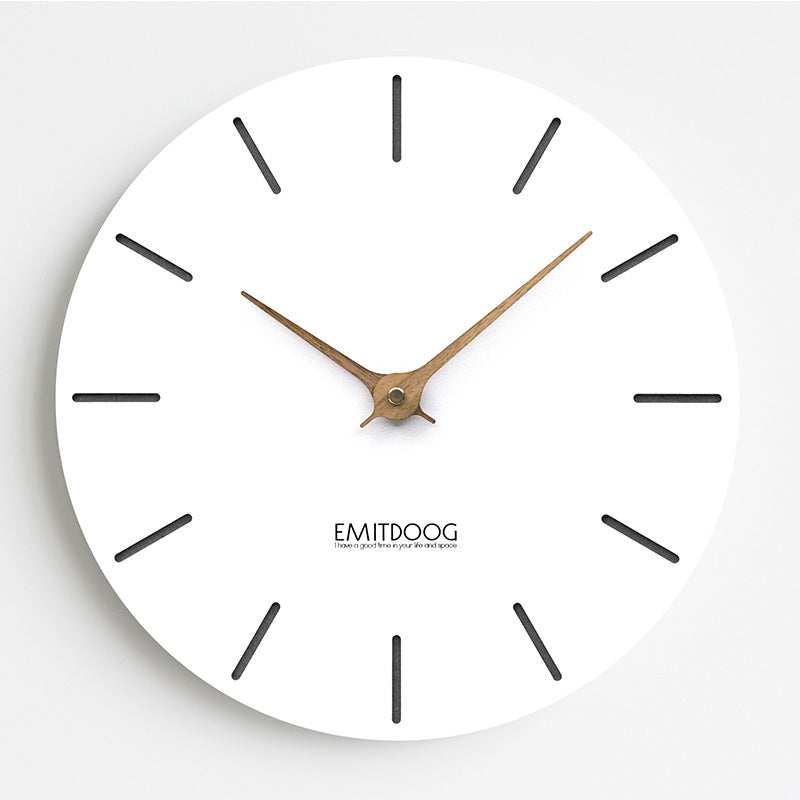 EMITDOOG Simple White Home Wall Clock