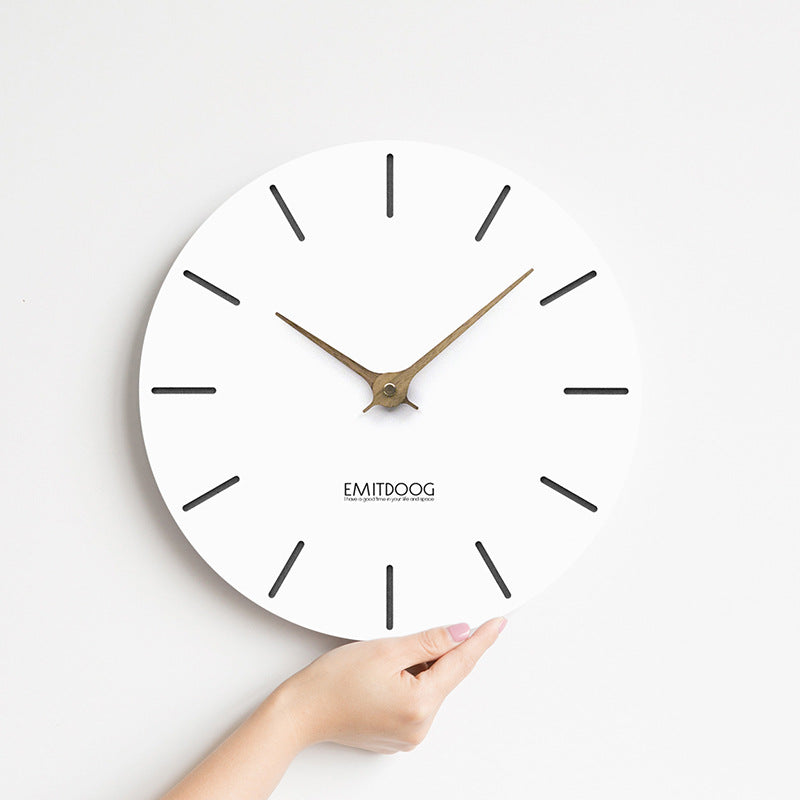 EMITDOOG Simple White Home Wall Clock