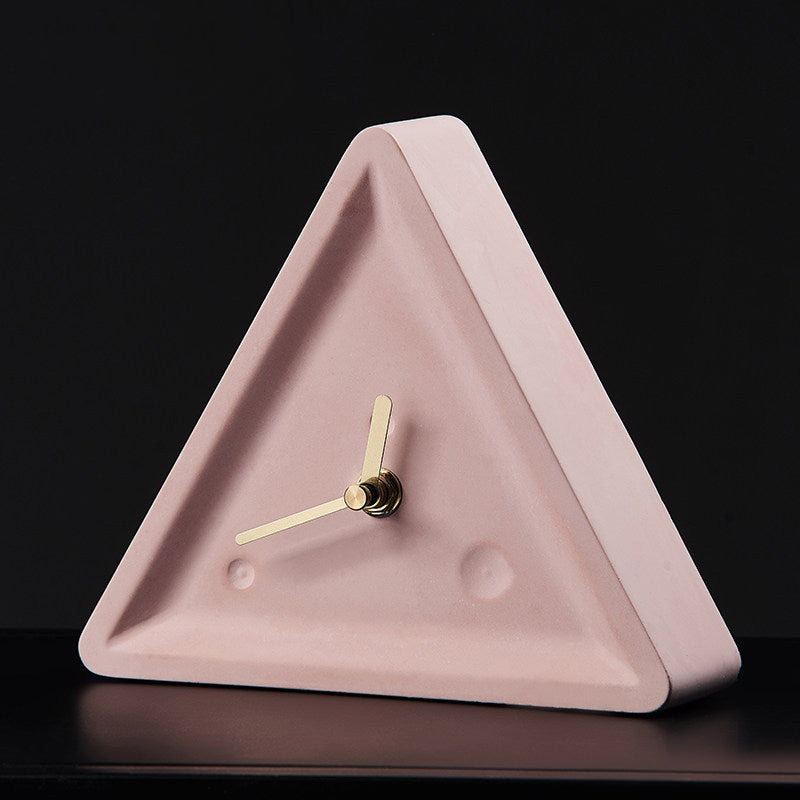 Bodil Triangle Cement Clock