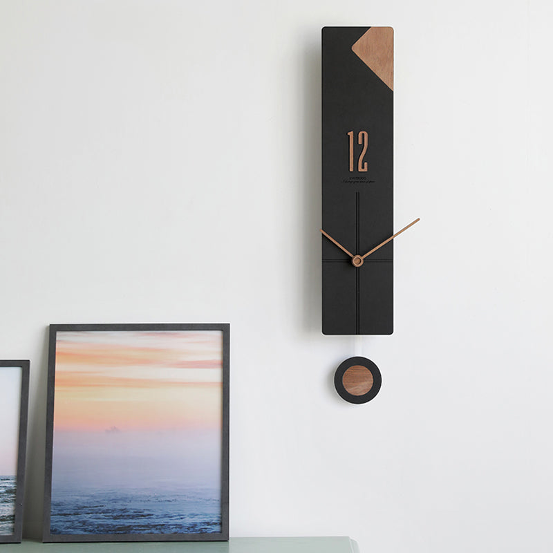 EMITDOOG Minimal Line Pendulum Wall Clock