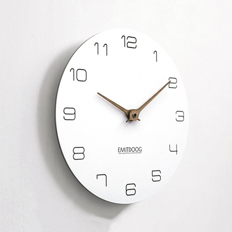 EMITDOOG Simple White Home Wall Clock