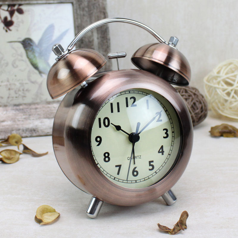 Digo Pink Gold Bell Clock