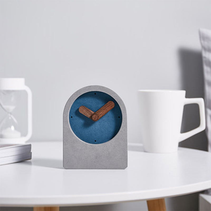 Nome SteelBlue Walnut Clock