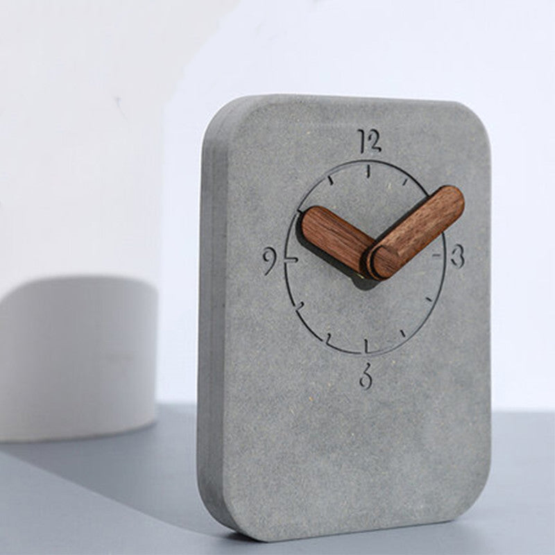 Nome Square Walnut Clock