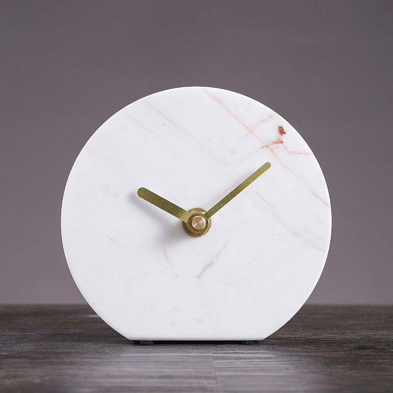 Ylva Nordic Marble Table Clock