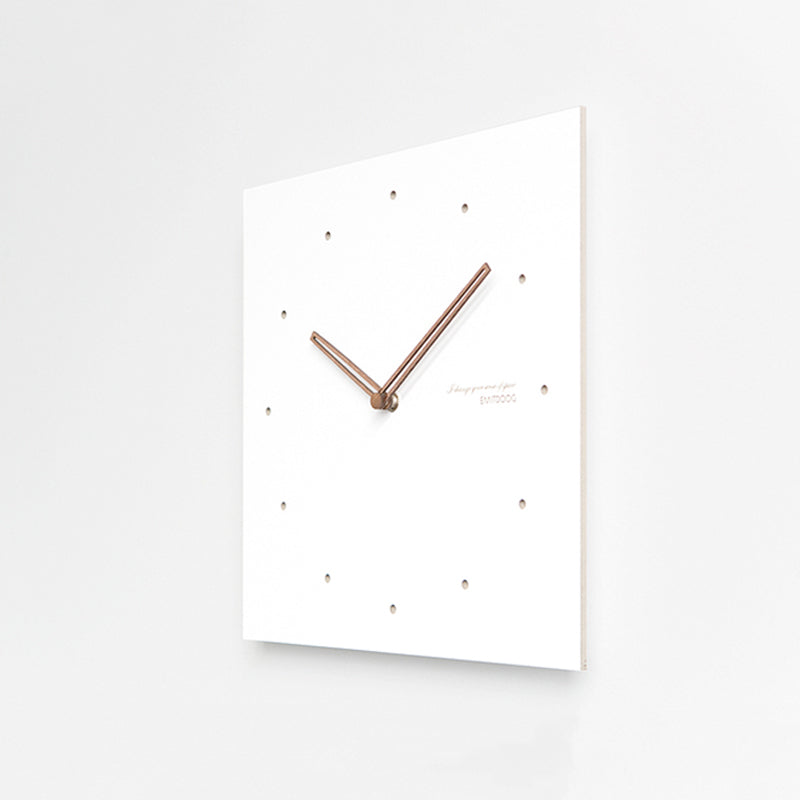EMITDOOG White Quadrangle 15 Inch Wall Clock