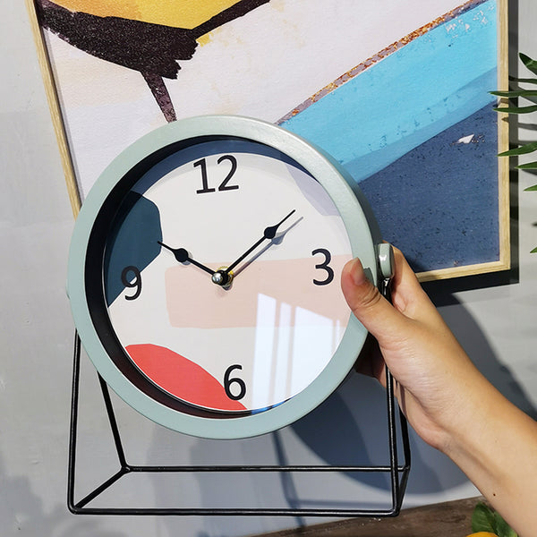 IONA Geometry Metal Stand | Nordic Minimalist Desk Clock Creative Light ...