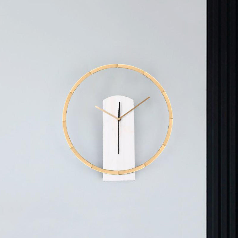 Moderna Ødger Brass Ring Marble Wall Clock