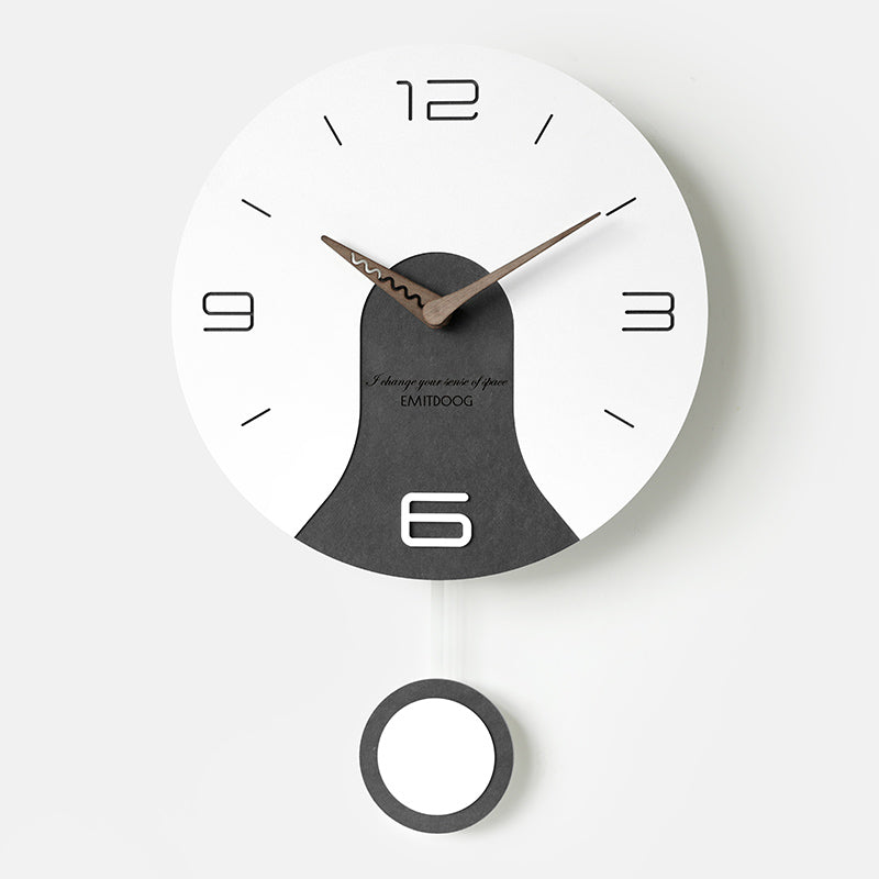 EMITDOOG Round Pendulum Wall Clock