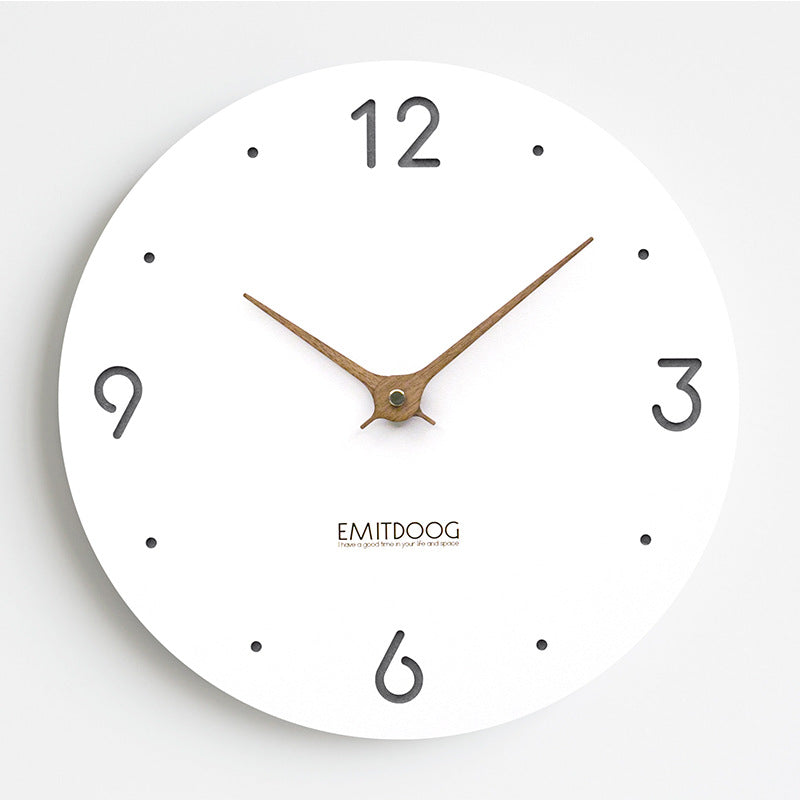 EMITDOOG Simple White Home Wall Clock
