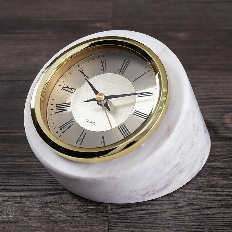 Ylva Nordic Marble Table Clock Roman Numeral