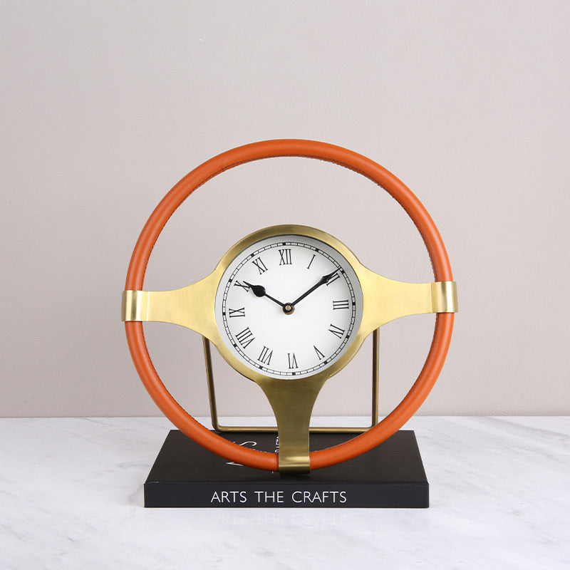 Moderna Leather Steering Wheel Clock