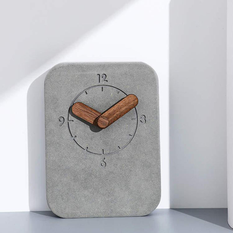 Nome Square Walnut Clock