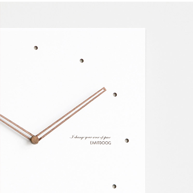 EMITDOOG White Quadrangle 12 Inch Wall Clock