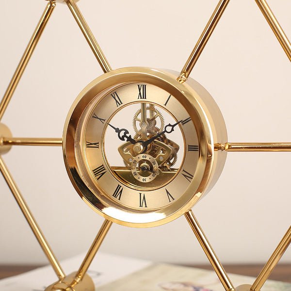 Astrid Hexagon Clock | European Creative Geometric Mute Desk Clock ...