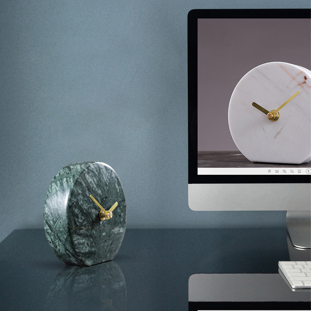 Ylva Nordic Marble Table Clock