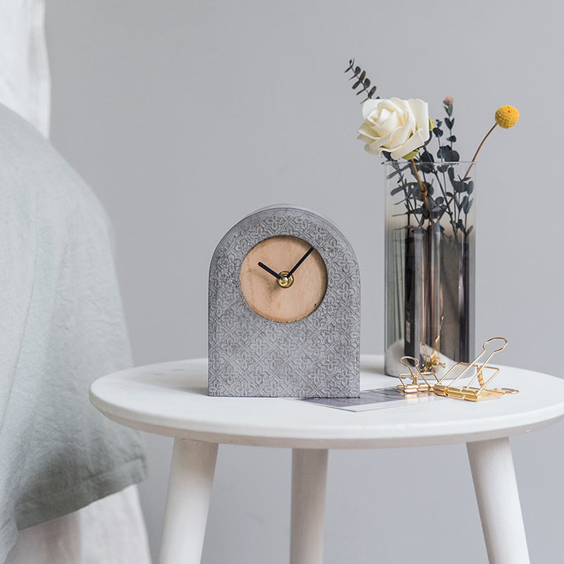 Kefa Copenhagen Cement Wooden Clock