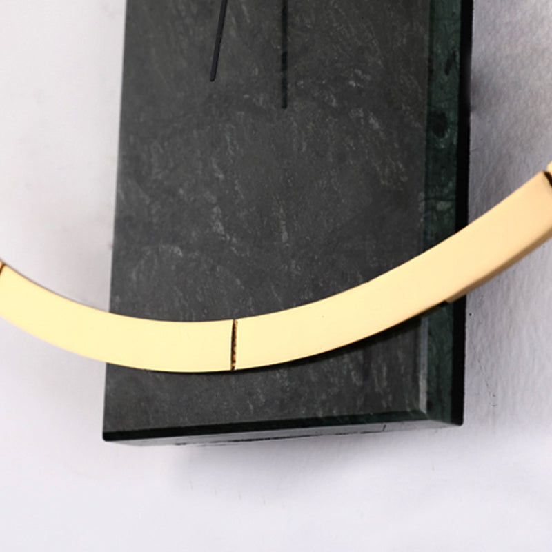 Moderna Ødger Brass Ring Marble Wall Clock