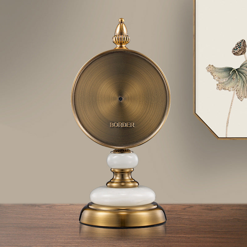 Runa Armen Atta Copper White Jade Metalic Clock