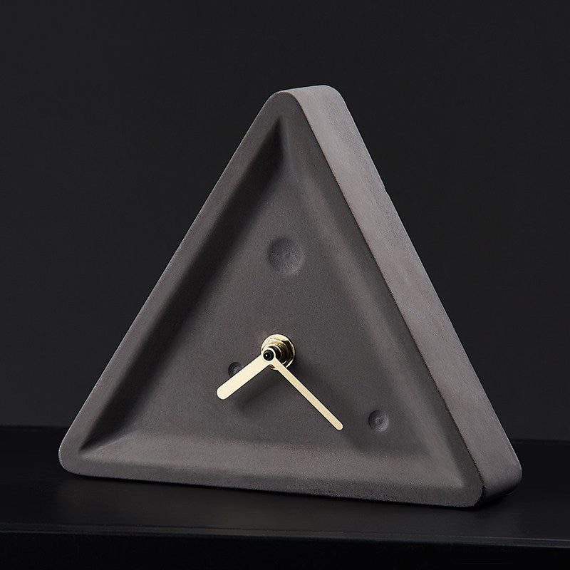 Bodil Triangle Cement Clock