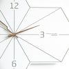EMITDOOG Tri-hexagon Minimalist Line Wall Clock