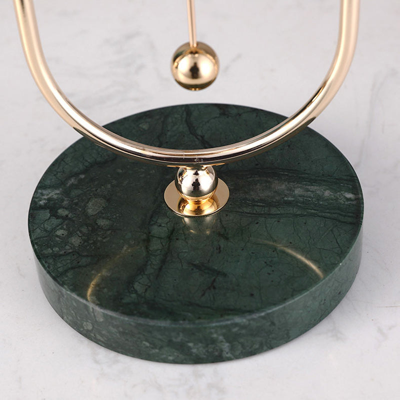 Tannis Armens Leather Pendulum Marble Clock