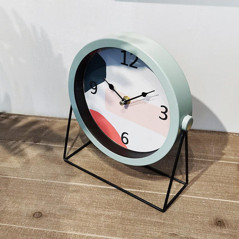 IONA Geometry Metal Stand Clock