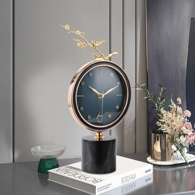 Tannis Armens Leather Gold Blossom Clock