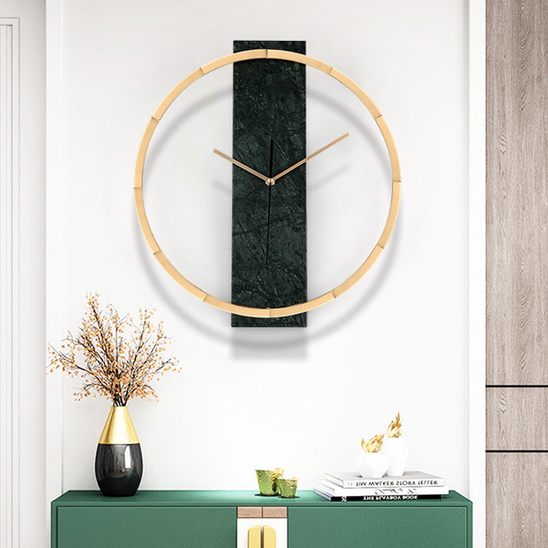 Moderna Ødger Brass Ring Marble Wall Clock