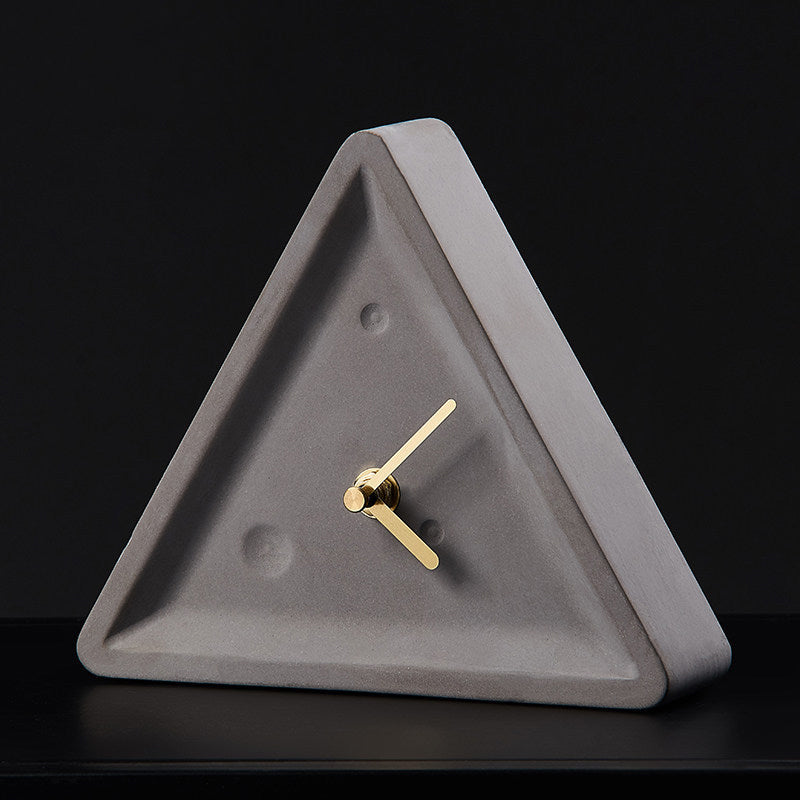 Bodil Triangle Cement Clock
